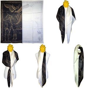 NWT Genuine 100% Mulberry Silk Satin Scarf 42"x42" Large Square Shawl 59431